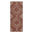 thumbnail image 2 of ReaLife Rugs Machine Washable Area Rug Runner - Living Room Bedroom Bathroom Kitchen Entryway Office - Padded Low Pile Stain Resistant Premium - Moroccan Diamond Tribal - Jax - Orange 2'6" x 8', 2 of 12