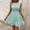 Green, variant on QUNYINEY Sleeveless Womens Dresses Mini Boho Summer A Line Sundress Casual Ruffle Slim Fit Crew Neck Dresses