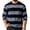 Sky Blue #112, variant on Men's Fall Winter Crewneck Striped Knit Pullover Sweater, Loose Fit Color Block Knit Long Sleeve Casual Top for Daily Wear , S