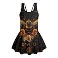 thumbnail image 4 of Uourmeti Vintage Bee & Floral Print Girls One Piece Skirted Swimsuit - Soft Stretchy Quick Dry Swim Dress for Beach Pool & Vacation, 4 of 8