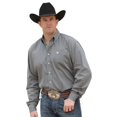 thumbnail image 1 of Camisa Cinch de Corte Clásico Manga Larga Gris Talla Media, 1 of 5