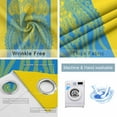 thumbnail image 2 of Fsddascl Jellyfish Blue Blackout Curtains for Bedroom/Living Room, Thermal Insulated Kitchen Curtains, Boho Tropical Yellow Stripe Summer Abstract Grommet Darkening Window Treatment Drapes 52"x63"x2, 2 of 6