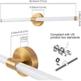 thumbnail image 4 of Bathroom Vanity Light over Mirror Gold LED Wall Light 28W 4000K Warm Light For Farmhouse Bedroom Living Room, 4 of 5