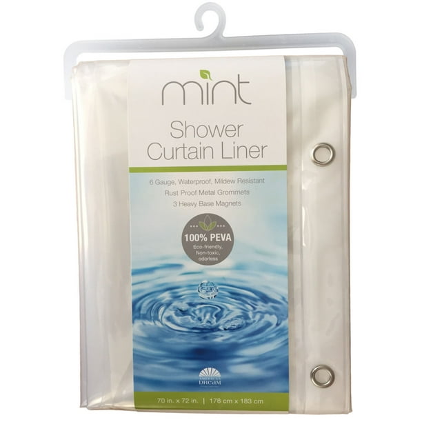 Dream Bath 6 Gauge PEVA AntiBacterial Mildew Resistant Shower Liner