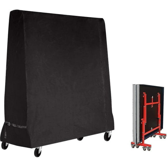 (table tennis table cover only)Table Tennis Table Cover Waterproof Cover For Ping Pong Table 165 X 70 X 185 Cm Black