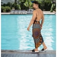 thumbnail image 2 of HAPPY BAY Men's Standard Casual Sarong Long Pareo Beach Wrap One Size Prussian, Mandala Summer Vacation Aloha, 2 of 4