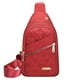 thumbnail image 2 of Xihbxyly Mochila Bandolera, Correa de Hombro Ajustable, Orificio para Auriculares, Poliéster Ligero, Multiusos para Senderismo, Camping, Ciclismo y Viajes, Tamaño Compacto (28 X 16 X 5 Cm), 2 of 6