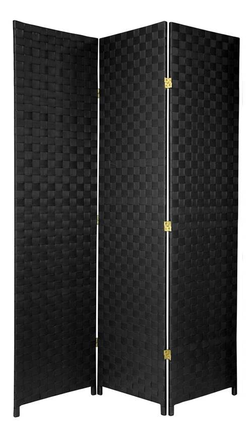 Woven Fiber Outdoor All Weather Room Divider (4 Panels / White