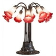 thumbnail image 5 of Meyda Tiffany - 12301 - Ten Light Table Lamp - Pink/White Pond Lily - Mahogany Bronze, 5 of 7