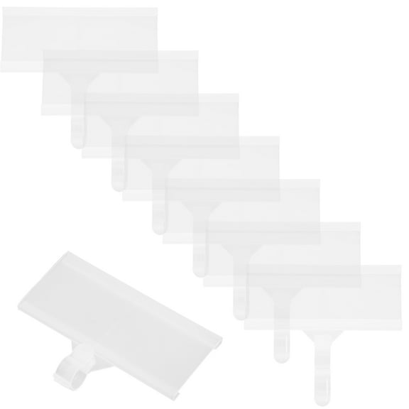 Baluue Wire Rack Shelf Tag Price Label Holder Plastic 20pcs