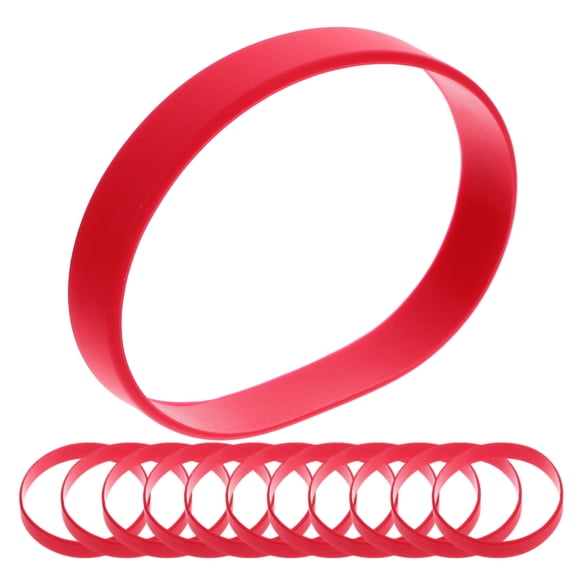 GOOHOCHY Wrist Bands for Event Bracelet Silicone Red 50Pcs