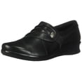 thumbnail image 1 of Clarks Mocassin Hope Roxanne pour Femme, Cuir Noir, 8 W US, 1 of 4
