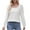 White-03, variant on Perfectbot Womens Tops Dressy Puff Long Sleeve Square Neck Eyelet Blouse Relax Fit Tunic Casual Shirt