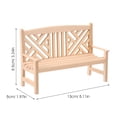 thumbnail image 4 of WHAMVOX Simulation Mini Bench Miniature Garden Bench Wood 1Pcs Scene Decoration for Collectors, 4 of 5