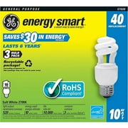GE CFL 10wt Soft-White Spiral - 12 bulbs