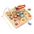 thumbnail image 1 of Juego de mesa,Clip abejas pesca juguete niño color ,Juego magnética de madera Jugue habilidad del motor fino,Juego de madera magnética Juguete para, 1 of 9