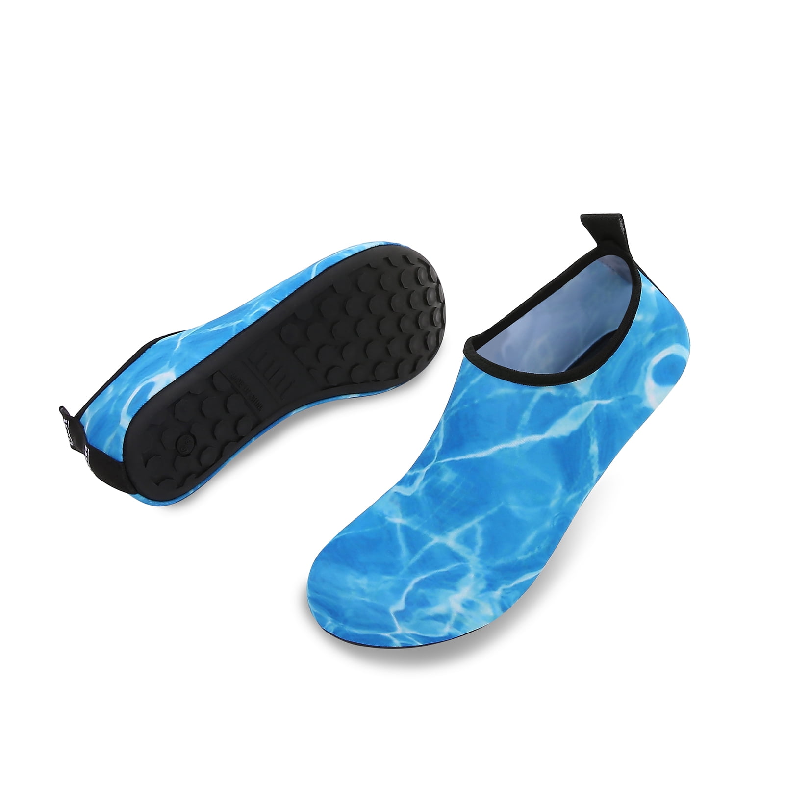 Men and Women a Slip On Barefoot Quick-Dry Beach Aqua Yoga Water Shoes (Aqua/Blue, 13-14 Women/10.5-11 Men)