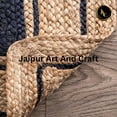 thumbnail image 5 of Jaipur Art And Craft Brown Black Border Runner Braided Reversible Jute Area Rug (2x8 Sq ft), 5 of 5