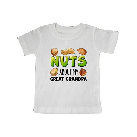 

Inktastic Nuts About My Great Grandpa Peanut Almond Pistachio Gift Baby Boy or Baby Girl T-Shirt