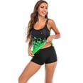 thumbnail image 2 of WREESH Women Plus Size Print Strappy Back Tankini Set Two Piece Swimsuits Swimdress, 2 of 9