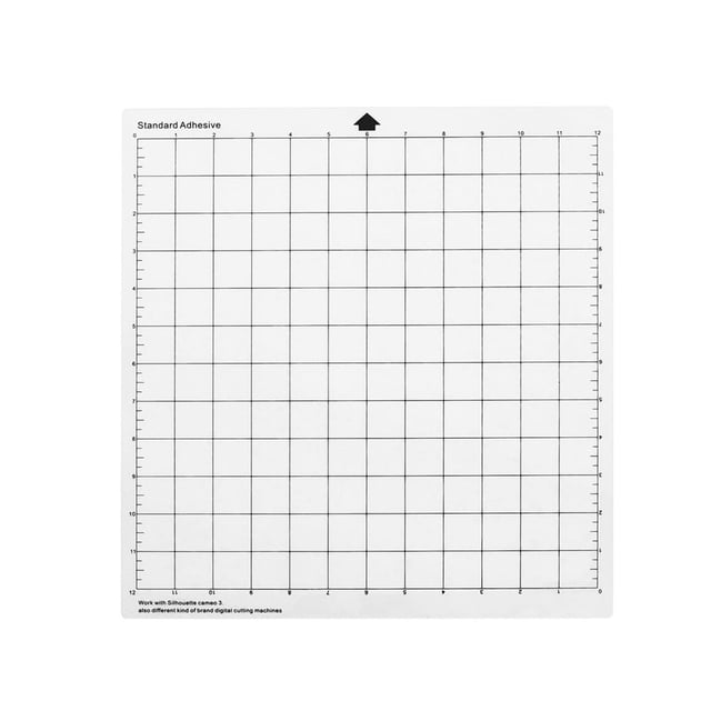 Cutting Machine Special Pad 12 Inch Measuring Grid Replacement Translucent PP Material Adhesive Mat With Clear Film Cover 1PC