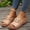Brown, variant on USSUMA Womens House Slippers Women's Fashion Casual Summer New Buckle Wedge Heel Open Toe Metal Buckle Fish Mouth Beach Sandals Women's Waterproof Shower Slides Tax Free Weekend