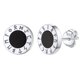 thumbnail image 1 of Pendientes de Botón Silvora Runas Vikingas Plata de Ley, 1 of 8
