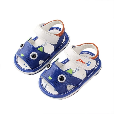 

Infant Baby Boys and Girls Summer Walking Sandals Cute Cartoon Open-toe Sandals Casual Breathable Soft-sole Newborn Prewalker Shoes