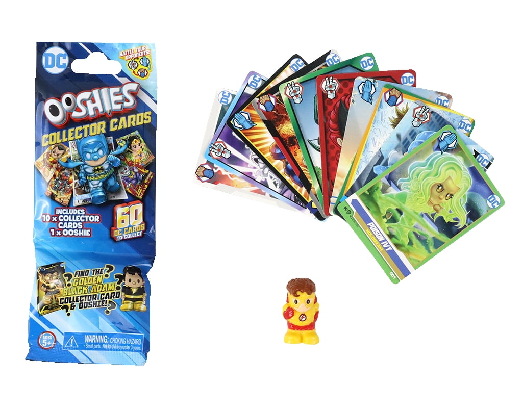 (2 pack) DC Ooshies Collector Cards, 10 Collector Cards, 1 DC Ooshies, for Child Ages 5+