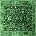 thumbnail image 1 of Ahgly Company Indoor Square Oriental Emerald Green Industrial Area Rugs, 3' Square, 1 of 4