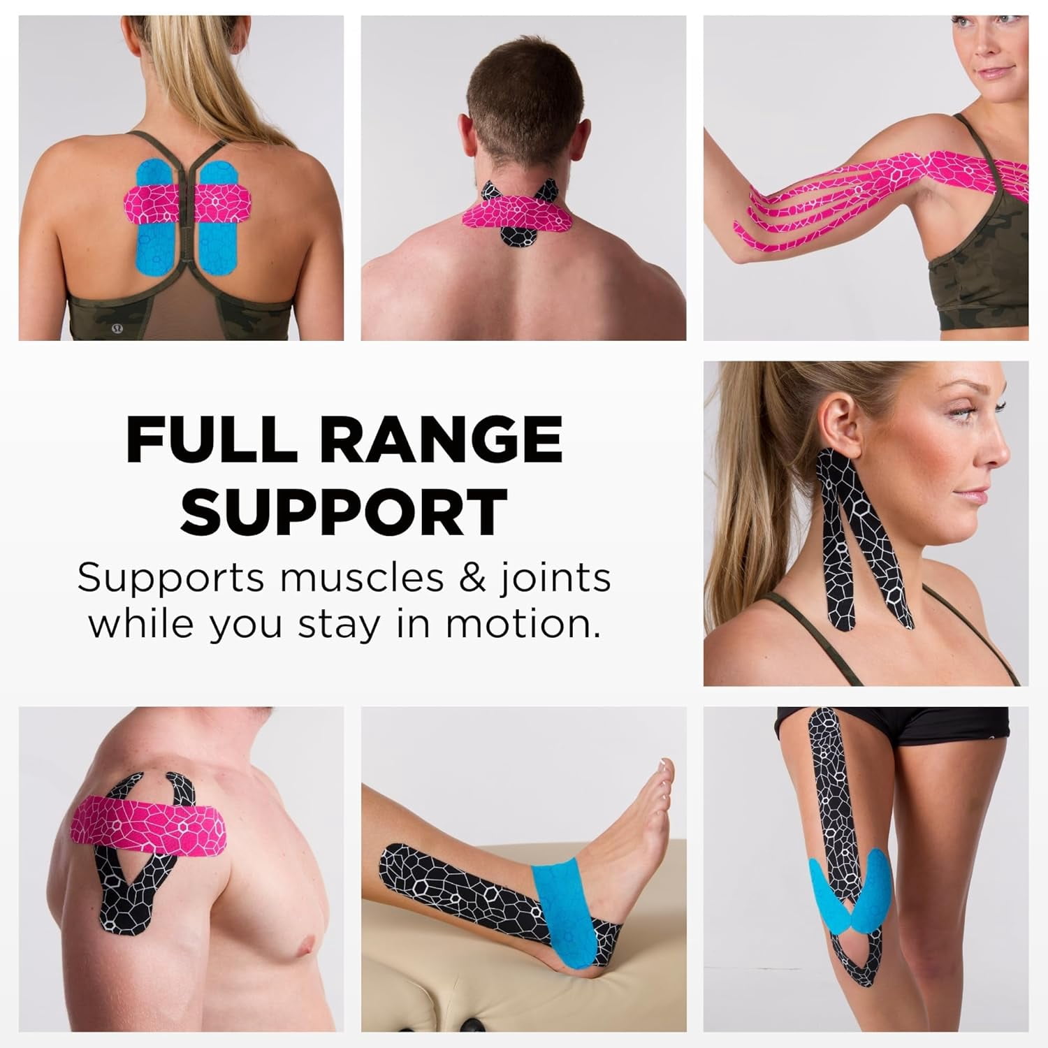 THERABAND Kinesiology Tape, Black/Black, 2"x103.3', Bulk Roll