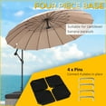 thumbnail image 3 of Outsunny Patio Umbrella Base, 4 Pieces Outdoor Umbrella Weights, Black, 3 of 9