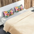 thumbnail image 5 of Yayeee Pillowcase Standard Size Set of 2 Satin Wrinkle Resistant Pillow Case, Pink Floral Blooms, 5 of 8