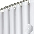 thumbnail image 6 of Zrodlmo Waffle Fabric Shower Curtain and Liners Sets with Hooks, Mildew-Resistant Thick Bathroom Curtain Set, 72" x 72", White, 6 of 7