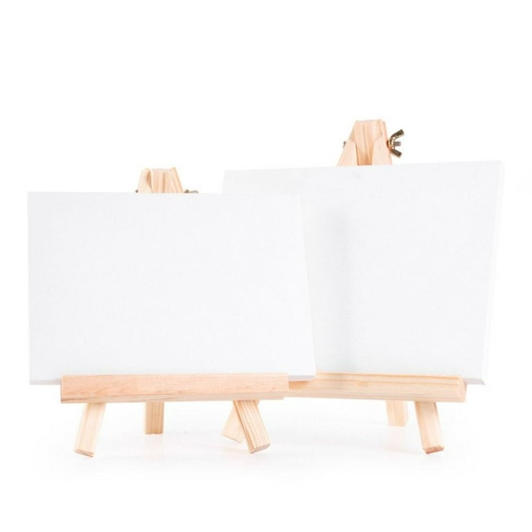 Set of 4pcs Mini Artist Blank Canvas Frame 3x3inch 7x7cm Oil Water Painting  Board Flat Canvas With 1pc Mini Wood Display Easel -  Australia