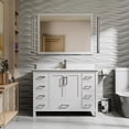 thumbnail image 2 of Jacques 48 in. W x 22 in. D White Bath Vanity and White Quartz Top, 2 of 9