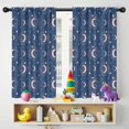thumbnail image 5 of Blackout Kids Curtains,Blue Pink Moon Star Planet Pattern Childrens Insulated Curtains Set Of 2,Bedroom Essentials,Toddler Room Decor 42"x54", 5 of 5