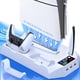 thumbnail image 1 of Soporte vertical refrigerante para PS5/PS5 Slim/PS5 Pro con estación de carga para mandos y soporte para auriculares para la consola PlayStation 5 Disc/Digital Edition Accesorios, 1 of 7