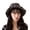 Black, variant on Fashion Women Plaid Autumn Winter Warm Cotton Basin Bucket Cap Fisherman Hat
