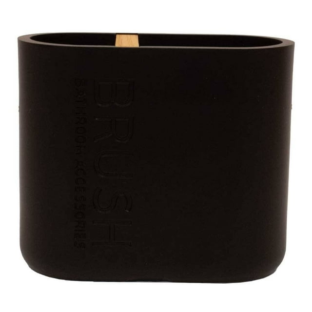 Porta Cepillos Mainstays 9.5 x 6.5 cm Diseño Liso Color Negro