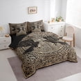 thumbnail image 2 of Manfei Western Fantasy 7-Piece Twin Bedding Sets,Rustic Crows Bedding Comforter Set,Gold Black Boho Sheet Sets For Teens,Super Cozy Room Decor Reversible, 2 of 7