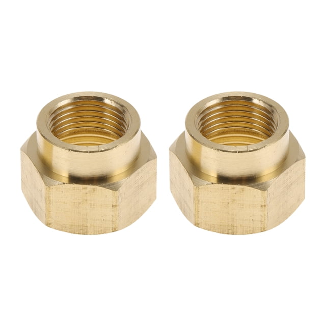 Conectores de rosca interna doble hembra de latón Unique Bargains 3/8"x1/2" 25/32" 2 piezas