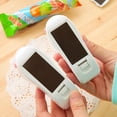 thumbnail image 3 of Nueva mini máquina selladora portátil de bolsas de embalaje por calor para cocina Blanco y rosa, 3 of 9