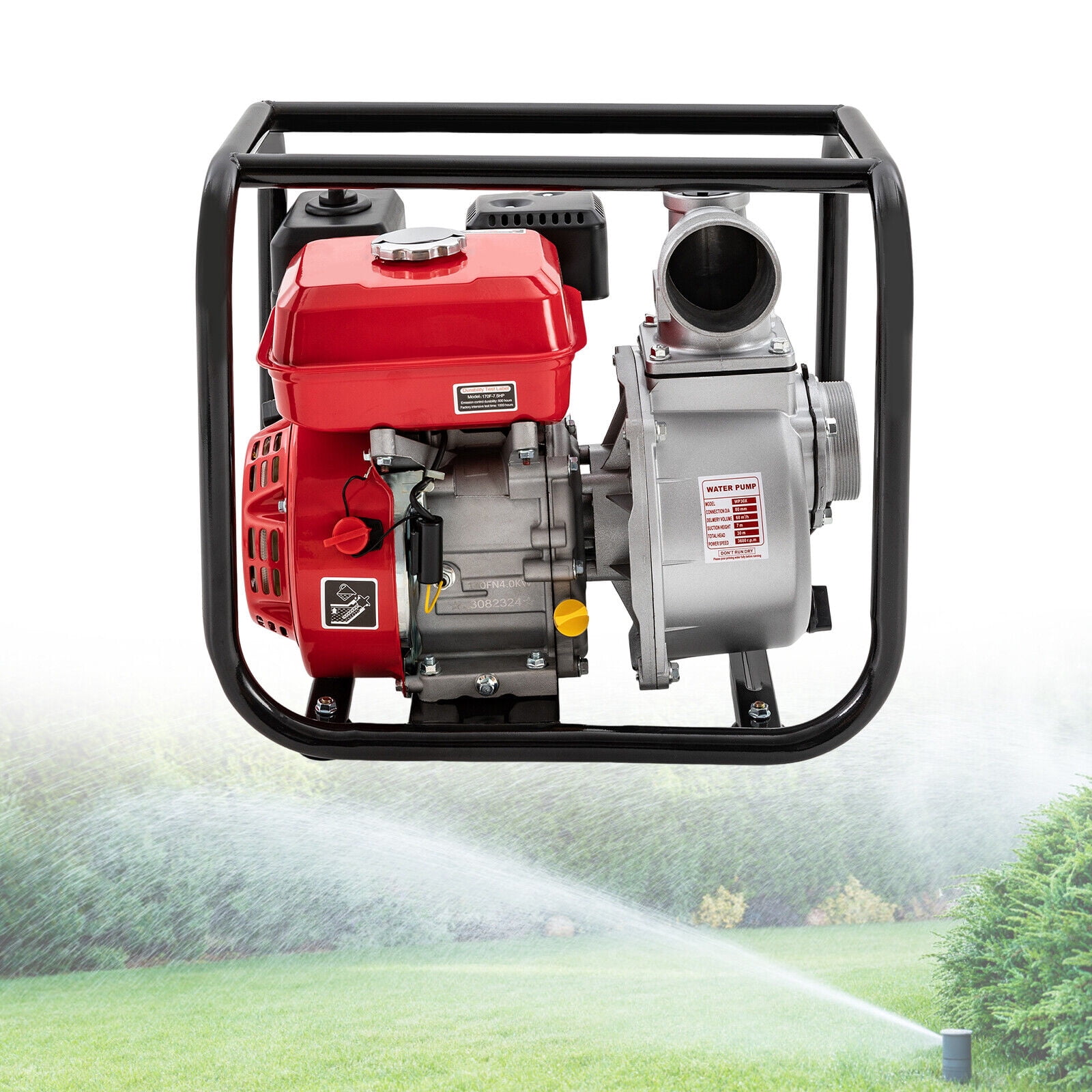 3" Inch 7.5HP Gas Water Pump Gas-Power Garden Water Irrigation Transfer Pump