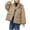 Khaki, variant on Viikei Winter Coats for Women Women's Fall and Winter Long Sleeved Warm Cotton Jacket Bread