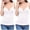 White, variant on Birdeem Tank Top for Women 2Pc Womens Solid Color V-Neck Sleeveless Top with Bra Pad Cup Sleeveless Blouse