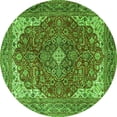 thumbnail image 1 of Ahgly Company Indoor Round Medallion Green Traditional Area Rugs, 4' Round, 1 of 1