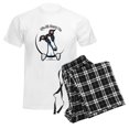thumbnail image 6 of CafePress - White Black Greyhound IAAM Men's Light Pajamas - Men's Light Loose Fit Cotton Pajama Set, 6 of 7