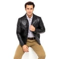 thumbnail image 2 of Skylinewears Mens Motorbike Leather Jacket 100% Genuine Cowhide on Sale Black Size Small, 2 of 7