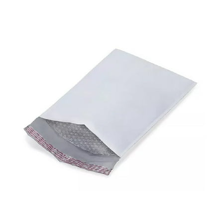 Amiff Pack of 100 White Poly bubble mailers 14x19 Padded envelopes 14 x 19 by Large Poly cushion envelopes. Exterior size 14.5 x 20 (14 1/2 x 20). Peel and Seal. Mailing, shipping, packing,